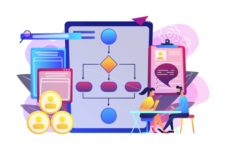 lead-to-account matching vector image