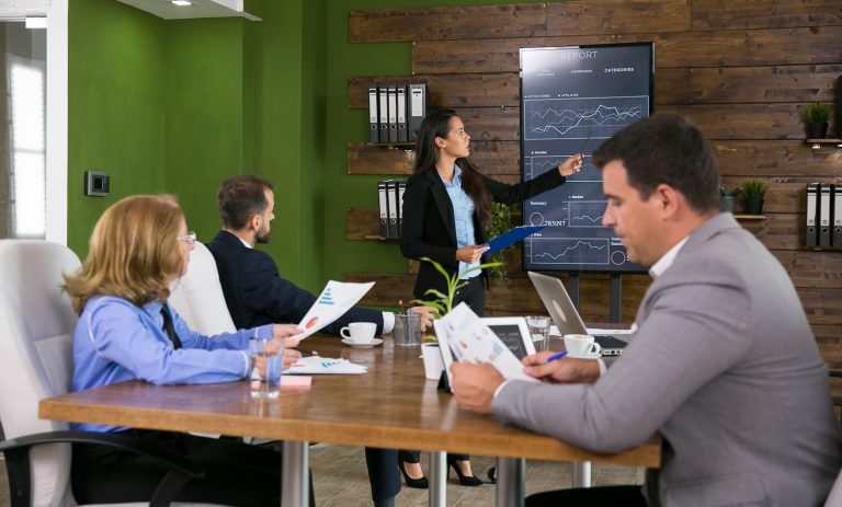Office teammates tracking some leads