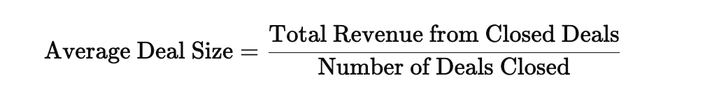 average deal size formula