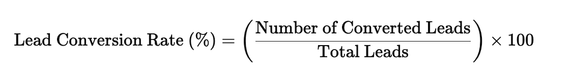 lead conversion rate formula