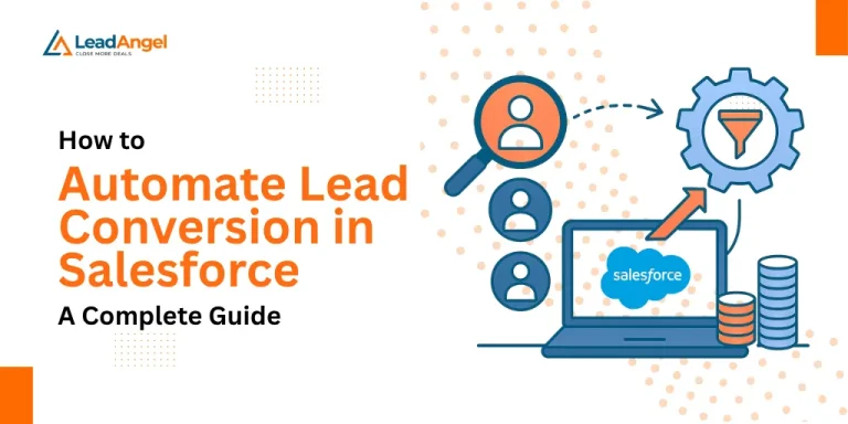 Guide on automating lead conversion in Salesforce with illustrations.